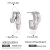 Pendientes Jieding de acero de titanio, pendientes de lujo ligero de alta gama, joyería transfronteriza de oro de 18 quilates, pendientes de acero inoxidable que no se decoloran