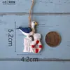 Corda de Cânhamo Decorativa DIY Mediterrânea Pequeno Pingente Criativo Mini Decoração de Parede Acessórios Feitos à Mão Barco de Pesca Âncora Pingente para Jardim de Infância