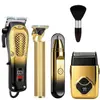 Cortapelos de nuevo modelo transfronterizo con cuchillas de acero inoxidable, pantalla LCD y motor eléctrico - un kit completo para cortar el cabello