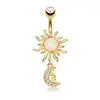 Clavo de Piercing para Ombligo Transfronterizo Europeo y Americano Anillo para Ombligo de Zirconia Microincrustada Anillo para Ombligo de Mariposa de Zirconia a la Moda Joyería para Piercings Corporales