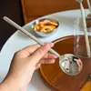 Cuchara de Acero Inoxidable Martillado Estilo Japonés con Mango Largo para Sopa, Arroz, Uso Doméstico, Cuchara de Mesa, Cuchara para Niños, Cuchara para Hotel Restaurante de Té