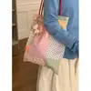 Bolso de Lona Informal Estilo Coreano Estilo Perezoso para Mujer 2026 Nuevo Bolso de Tela Floral Bloque de Color Bolso de Hombro Axila de Moda