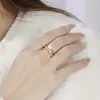 Anillo Ladrillo de Diseño Nicho de Alta Gama Lujo Accesible para Mujer Moda Europea y Americana Creativo Zirconia Chapado en Oro Anillo Abierto Ajustable