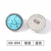 Botões de Liga de Zinco Turquesa Sintético Costurados à Mão 12,5 mm - 23 mm Botões de Metal Botões para Roupas de Lã Jaquetas Corta-vento Fabricante Atacado