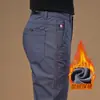 Calças Casuais de Alta Qualidade Pretas Italianas para Homens Outono e Inverno 2026 Elásticas Slim Retas Versáteis Business Simples Calças Sociais
