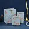 Bolsa de embalaje de joyería floral vintage, bolsa de regalo de embalaje de joyería de papel, bolsa de regalo para collar, pulsera, aretes
