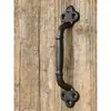 Manija de Puerta Grande de Hierro Fundido Antiguo Estilo Retro para Patio Exterior Jardín Puerta de Madera Decoración de Puerta de Gabinete Tirador de Hierro Forjado Perno