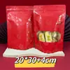 Bolsas de Empaque para Comida de Año Nuevo del Año del Caballo, Bolsas Selladas de Papel Kraft con Ventanas, Bolsas Autoportantes para Regalos de Año Nuevo, Productos Secos y Snacks, Bolsas Autocierre