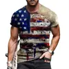 Verano 2023 nuevo venta directa de fábrica transfronteriza impresión digital 3D para hombre logo de coche camiseta de secado rápido para motocicleta de carreras