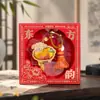 Año de la Oveja Ben Ming Nian Song Brocado Pequeña Oveja Colgante para Bendición Llavero Adorno de Bolsa Regalo de Año Nuevo Compañero Regalo de Suerte