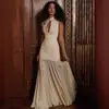 Comércio Exterior Europeu e Americano Outono Mais Vendido Nova Moda Sexy Decotado Tomara-que-caia Cintura Transparente Cauda de Peixe Vestido Longo para Mulheres