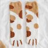 A partir de 1 Par de Calcetines, Calcetines de Media Caña de Terciopelo Coral para Mujer, Calcetines para Dormir con Diseño de Pata de Gato que No Sueltan Pelusa, Calcetines de Piso Postparto, Engrosamiento de Otoño e Invierno