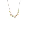 Collar de Perla Redonda con Incrustaciones de Circonia Super Hada de Verano, Cadena para Clavícula de Lujo Ligero de Gama Alta, Collar Versátil Estilo Ins para Niñas