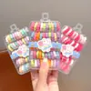 Anel de Toalha Infantil Cor de Doce Corda de Cabelo Bola para Meninas Elástico de Borracha de Alta Elasticidade Corda de Cabelo para Rabo de Cavalo Alto de Meninas Personalização