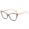 23 nuevas gafas de ojo de gato lisas para mujer personalidad todo partido combinación de colores estilo europeo y americano moda gafas lisas al por mayor
