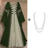 Vestido de Encaje de Manga Larga Popular Europeo y Americano 2025 Gótico Retro Medieval Ropa de Escenario para Mujer