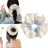 Elástico de Cabelo Borboleta com Sal Marinho para Cuidados com o Cabelo, Série de Cores Quentes e Doces, Elástico Versátil de Intestino de Porco, Novo Estilo Coreano e Japonês para Rabo de Cavalo Feminino