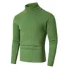 Producto principal de comercio exterior transfronterizo otoño e invierno: nuevo suéter de punto acanalado grueso para hombre, de cuello alto, simple, camiseta interior cálida para hombre