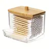 1 Pacote Caixa de Armazenamento para Cotonetes Cotonete Dispenser de Bolas de Algodão Recipiente de Banheiro Pote de Poção para Armazenamento