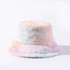 Nuevo otoño e invierno lindo gorro de pescador de felpa grueso y cálido estilo coreano moda japonesa combinable moda teñido anudado