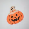 Nuevos adornos de madera para casa embrujada de Halloween transfronterizos, kit de material de madera de doble capa para bricolaje en casa, calabaza y conejo al por mayor