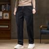 6248 calças casuais retas de algodão europeu masculinas plus size para outono e inverno, calças masculinas folgadas Joker confortáveis e elásticas