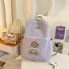 Mochila Bordada Linda Estilo Fresco para Estudiantes de Preparatoria para Niñas, Estilo Japonés Ligera de Gran Capacidad Casual para Tutorías