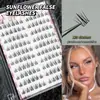 [Exclusivo para Comércio Exterior] Cílios Postiços Camélia para Menina Cor Caqui Sem Cola Trilogia Simula Segmentado Natural Preguiçoso Lote