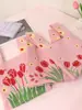 Bolso de Muñeca Nuevo Ins Lindo de Flores Bolso Tejido Bolso de Mano Souvenir Personalizado Bolso Tote Mismo Estilo que Xiaohongshu