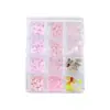 Nueva Caja de 12 Compartimentos con Joyería para Uñas de Resina, Moño, Corazón, Camelia, Perla, Diamante Mixto para Decoración de Uñas