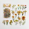 Poesía de Azúcar Planta Serie Naturaleza Floral Paquete de Pegatinas para Diario de PET Diario Fresco Pegatinas Decorativas DIY 8 Diseños
