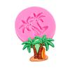 Praia Coqueiro Cartoon Dinossauro Set Decoração Bolo Flip Açúcar Silicone Molde DIY Panificação Suprimentos