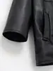 Moda Femenina 2026 Nuevo Estilo Europeo y Americano Sencilla y Elegante Cuello Redondo Casual Chaqueta Corta de Polipiel