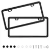 Marco Brillante para Placa de Matrícula Acero Inoxidable Cubierta para Placa de Matrícula de Coche Accesorios para Coche con Tornillos Cubierta Soporte Neutro para Placa de Matrícula de Coche de EE. UU.