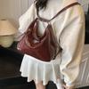 Bolso Tote Texturizado de Cuero con Cera de Aceite Estilo Retro Británico Explosivo de Moda Mochila para Viajar al Trabajo Versátil Casual Multiusos Mochila para Mujer