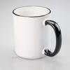 Taza Cerámica de Transferencia de Calor Transfronteriza, Taza de Sublimación, Taza Personalizada de 11 oz con Borde de Color, Calidad Europea y Americana