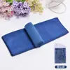 Toalha de Resfriamento Gelo Frio Esporte Refrescante Camada Dupla Academia Toalha Absorvente de Suor Yoga Caminhada Sensação Fria Estilo Refrescante Toalha