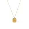 Collar de Acero Inoxidable con Colgante Chapado en Oro Retro para Mujer, Lujo Ligero, Sensación de Alta Gama, Cadena Versátil para Clavícula, Joyería de Diseño de Nicho
