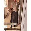 [Versão espessa] colete de malha simples solto da moda versátil para outono e inverno primavera antecipada novo empilhado cor sólida sem mangas feminino