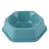 En stock al por mayor nuevo hexagonal de plástico para mascotas perro gato universal comedero cuenco para gato cuenco para agua anti-golpes