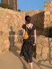 [No se aceptan devoluciones ni cambios en artículos con descuento] Vestido de encaje de verano Xiu Xixi, estampado, puro y elegante, vestido largo para vacaciones, estilo mujer, 88525