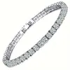 Pulseira de Aço Inoxidável com Diamantes Nova da Amazon Cross-Border Moda Simples Luxo Leve Estilo Cool Temperamento Personalizado Joia de Mão para Mulheres