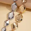 Cadena de Cintura y Collar Geométrico Irregular Metálico Europeo y Americano con una Estética de Moda de Alta Gama