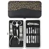 Conjunto de Cortadores de Unha de Aço Inoxidável, Conjunto Completo com 12 Peças, Ferramentas de Manicure e Beleza, Kit de Beleza, Cortadores de Unha, Conjunto de Tesouras de Unha