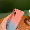 Funda para Teléfono con Efecto Magnético Líquido Degradado Bicolor Sensación de Piel 16 Adecuada para iPhone 17 Pro Max Película para Lente 15 Anticaídas 14