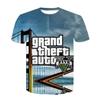 Jogo de comércio eletrônico transfronteiriço GTA5 Grand Theft Auto carro voador Sin City estampado camiseta de manga curta camiseta roupas