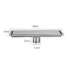 Desagüe de piso largo estilo Xizang de acero inoxidable para nuevos productos transfronterizos, elegante negro gris plomo, se puede incrustar con azulejos, un imprescindible para un baño hermoso