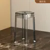 Taburete de Plástico Creativo Silla Engrosada para el Hogar Silla Transparente de Molino de Viento Taburete Redondo Simple Apilable Mesa y Silla de Comedor Acrílicas