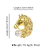 Broche de Cabeza de Caballo Sol y Luna de Diseño Vintage Nuevo Transfronterizo, Moderno y Elegante, Accesorio Exquisito y Versátil para Traje