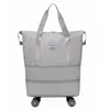 Bolsa de Viaje Expandible de Gran Capacidad, Cubierta Conveniente, Maleta de Ruedas, Viaje de Negocios de Corta Distancia, Bolsa de Tela Oxford para Mujeres Embarazadas